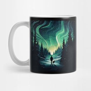 Aurora Dreams: Celestial Canvas Northern Lights Sweden Mug